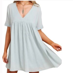 ✨ 3 for $10 Listicle Mint Gauze Babydoll Swing Dress